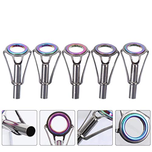 Kit de reparo de vara de pesca Besportble, 5 peças, guias de vara de pescar, vara de isca, guias de