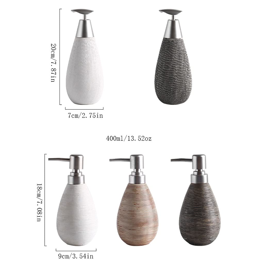 Dozownik mydła, Z głowicą pompki ABS, łazienka, około 400 ml/13, 52 uncji(E)