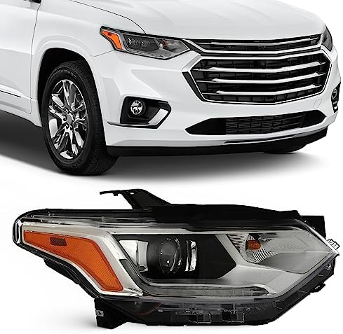 Partzer Headlights Assembly HID/Xenon Headlight for 2018 2019 2020 2021 Chevy Traverse Headlamp Automotive Headlight Assemblies with LED DRL Bulb Replace Passenger Right Side RH | 84887858 GM2503487
