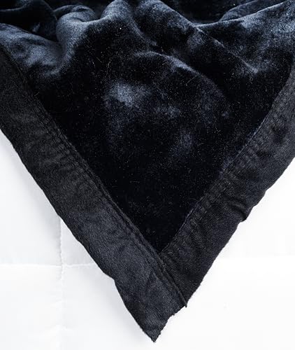 Image of ABRAZO Reversible Mink Blanket for Winter & AC | Double Bed 220x240 cm Soft & Warm Blanket /Dohar /Quilt /Comforter | All Season Use | (Black)