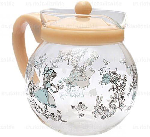 Shinzi Katoh Rg-21252 Alice in Wonderland Jumping Teapot Clear Glass