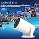 Mini projektor 4k Beamer Heimkino Videoprojektor 170 ANSI Lumen Tragbarer Projektor Wifi6/BT5.0 180° Drehbarer und Automatische Trapezkorrektur mit Android 11