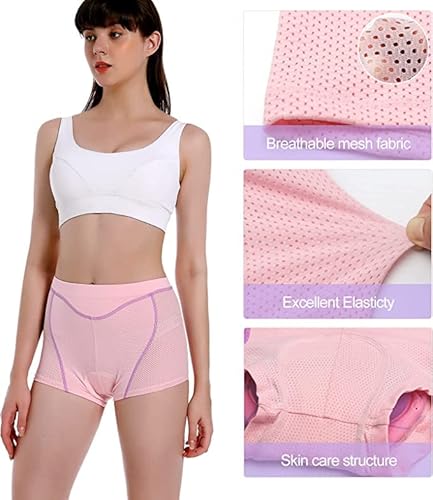 FEIXIANG Roupa íntima de ciclismo para mulheres, shorts de bicicleta acolchoados 4D shorts de ciclis