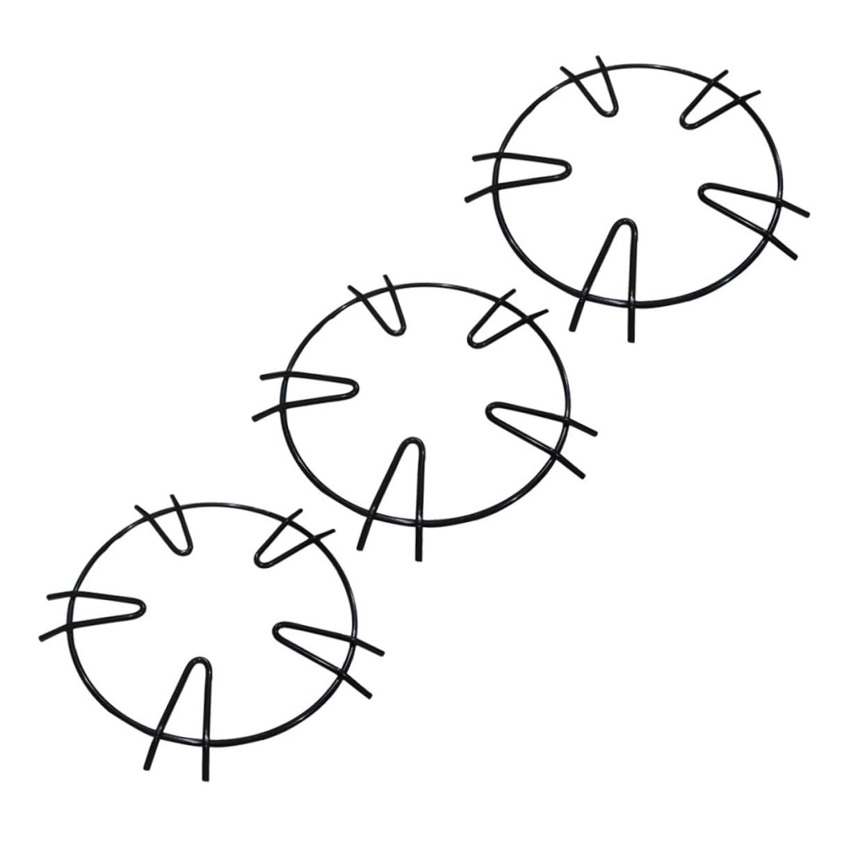 Cabilock 3Pcs Gas Stove Support Racks Slip Iron Cooking Pot Stands Kitchen Gadgets for Home Restaurant and Use Fire Gathering and Thermal Insulation Function