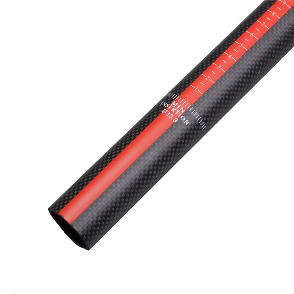 VPPV Tija Sillin Bicicleta Carbono 30.9, Ultraligero Camino Bicicleta MTB Suspensión Abrazadera Tija de Sillín Cuentagotas Ciclismo Trekking Unisex Componentes