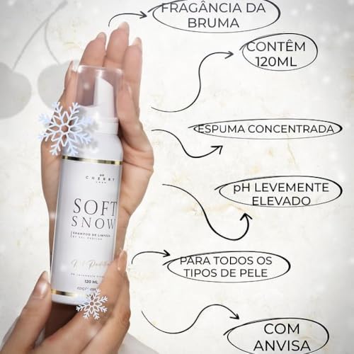 Espuma Mousse de Limpeza Soft Snow Cherry Lash Extensão de Cílios