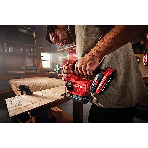 CRAFTSMAN V20 Cordless Jig Saw Kit, 3 Orbital Settings, Up to 2,500 SPM, Battery and Charger Included (CMCS600D1) by CRAFTSMAN - Image 9