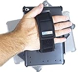 LapWorks Soft Grip iPad mini 4 Handle Stand - Neoprene with Adjustable Velcro Strap, 360 degree rotation, All Ports/Buttons Open