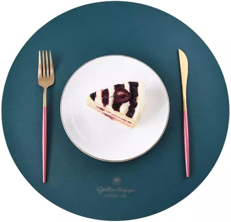 Round Placemat for Restaurant Table Mat Coaster Home Kitchen Bowl Plate Heat Insulation Pad(D)