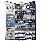 Glydein Dad Chrstmas Gifts from Daughter Son, Dad Birthday Gift, Soft Flannel Fathers Day Blanket 50 x 60 inches, Birthday Chrstmas Present for Daddy Father