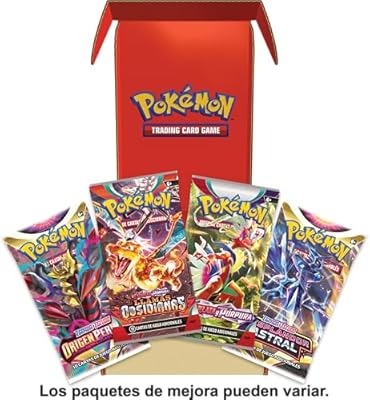 Pokémon Lote de Paquetes de Mejora de JCC Pokémon (4 Paquetes de Mejora, 40 Cartas en Total) (Puede Contener Paquetes de Mejora duplicados) Este es un Producto en español. | Ya disponible en tu tienda friki favorita! En mundofriki.es!