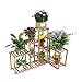 WISFOR Soporte Plantas Exterior Interior, Estanterias para Macetas de Madera Soporte Estanteria Plantas de 10 Niveles Escala para Jardín Terraza Patio o Casa Interior 115x65x91cm