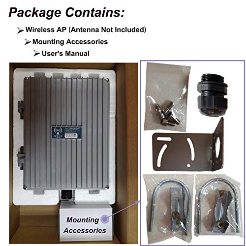 E-Link 802.11Ac 1200Mbps High Power Outdoor Ip67 Wifi Base Station Wireless Access Point Industrial Grade Waterproof 2.4G /5G Dual Band Wireless Ap With 802.3At Poe Input（Antenna Not Included） #TOP6