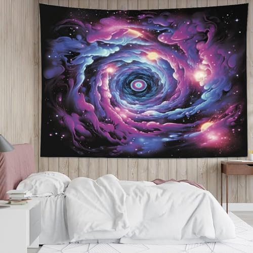 Couverture murale impression galaxie 3D tissu polyester doux 150x200cm