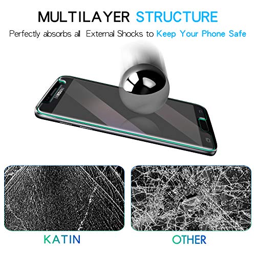 Katin [2-Pack] Screen Protector For Samsung Galaxy S7 Tempered Glass, Bubble Free, 9H Hardness, Easy To Install #TOP5