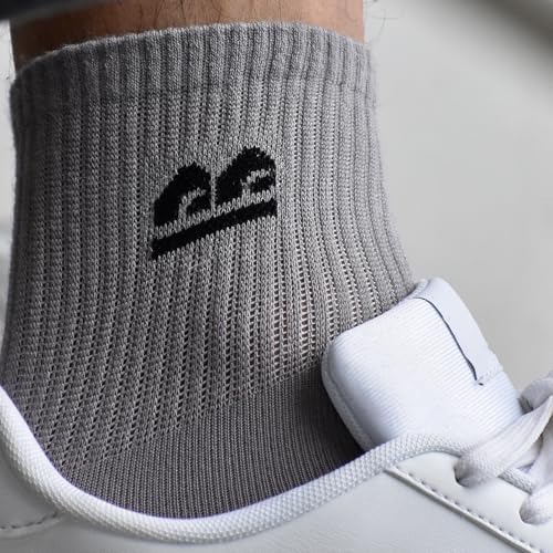 Image of Bamboo Sports Socks for Men | Ankle Length Low Cut Premium Material | Odour-Free, Breathable & Durable | Padded Base & Anti-bacterial | 3X Softer than Cotton Socks | 3Pk Multicolor