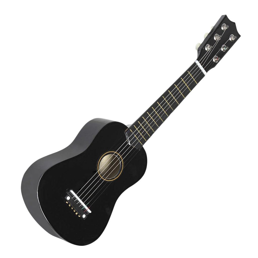 Mini guitare acoustique 6 cordes 53,3 cm Noir 53,3 cm