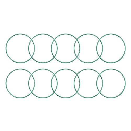 uxcell Juntas tóricas de goma flúor, 1.142 in de diámetro exterior 1.063 in ID 0.039 in ancho FKM Junta de sello para maquinaria fontanería, verde,