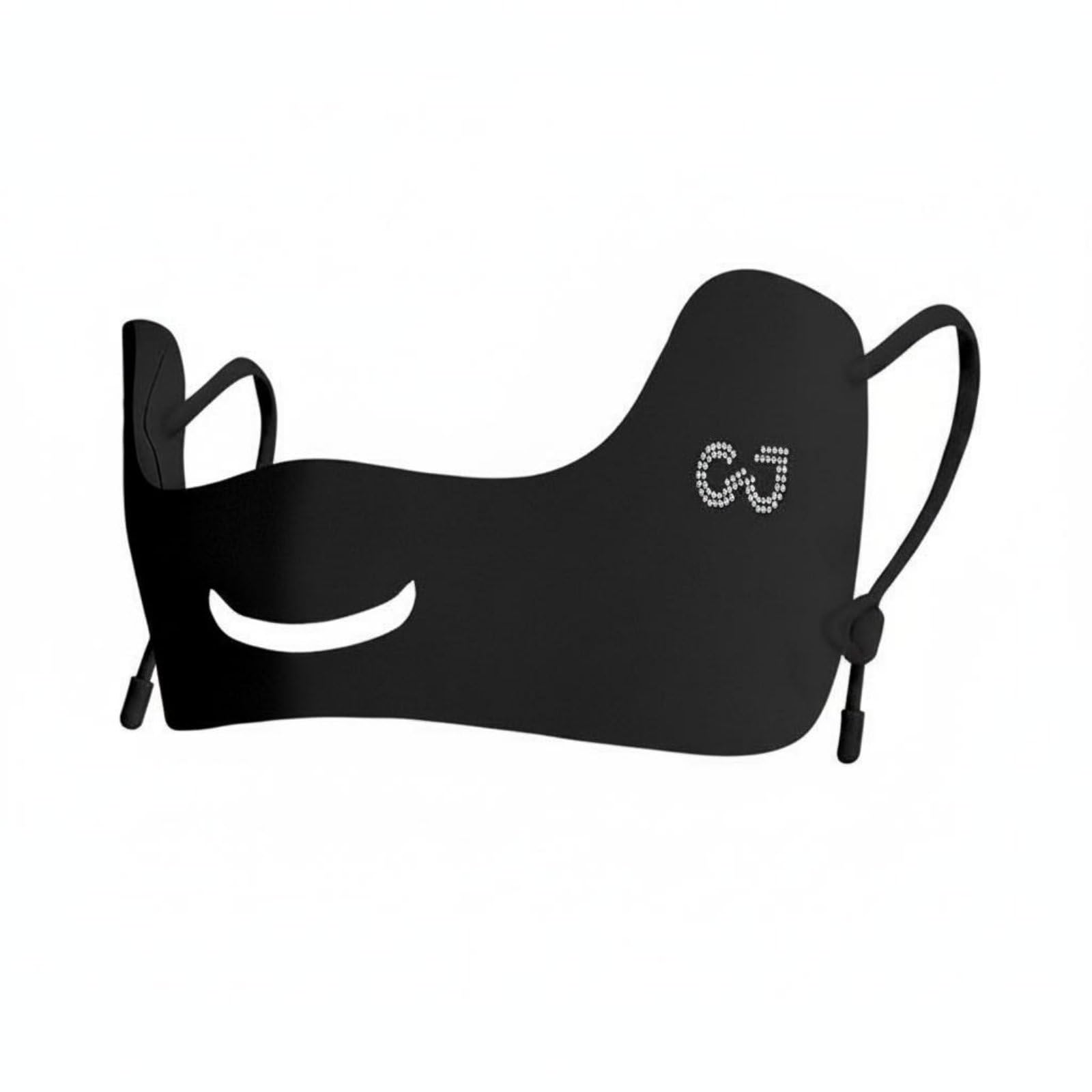 Butterfly Face Mask Cooling Material Golf Sun Mask Breathable Protection Face Cover for Women, Outdoor, Black-picture-50
