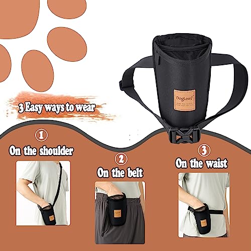 Dog Treat Pouches for Pet Training 3 Ways to Wear,Poop Bag Dispenser,Single Hand Access,Adjustable Waist/Shoulder Belt Bag Meat Kibbles Holders (Black) Dog Treat Pouches for Pet Training 3 Ways to Wear,Poop Bag Dispenser,Single Hand Access,Adjustable Waist/Shoulder Belt Bag Meat Kibbles Holders (Black)