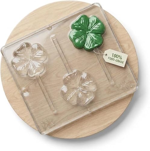 Candy Molds N More Cuatro hojas trébol/trébol piruleta chocolate caramelo molde Día de San Patricio 4001