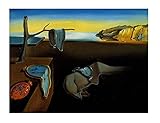 Alonline Art - The Persistence of Memory Melting Clock by Salvador Dali | Print on Wall Sticker Vinyl Decal (Rolled) | 27'x20' - 68x51cm | Wall Art Home Decor for Bedroom or for Living Room | HD