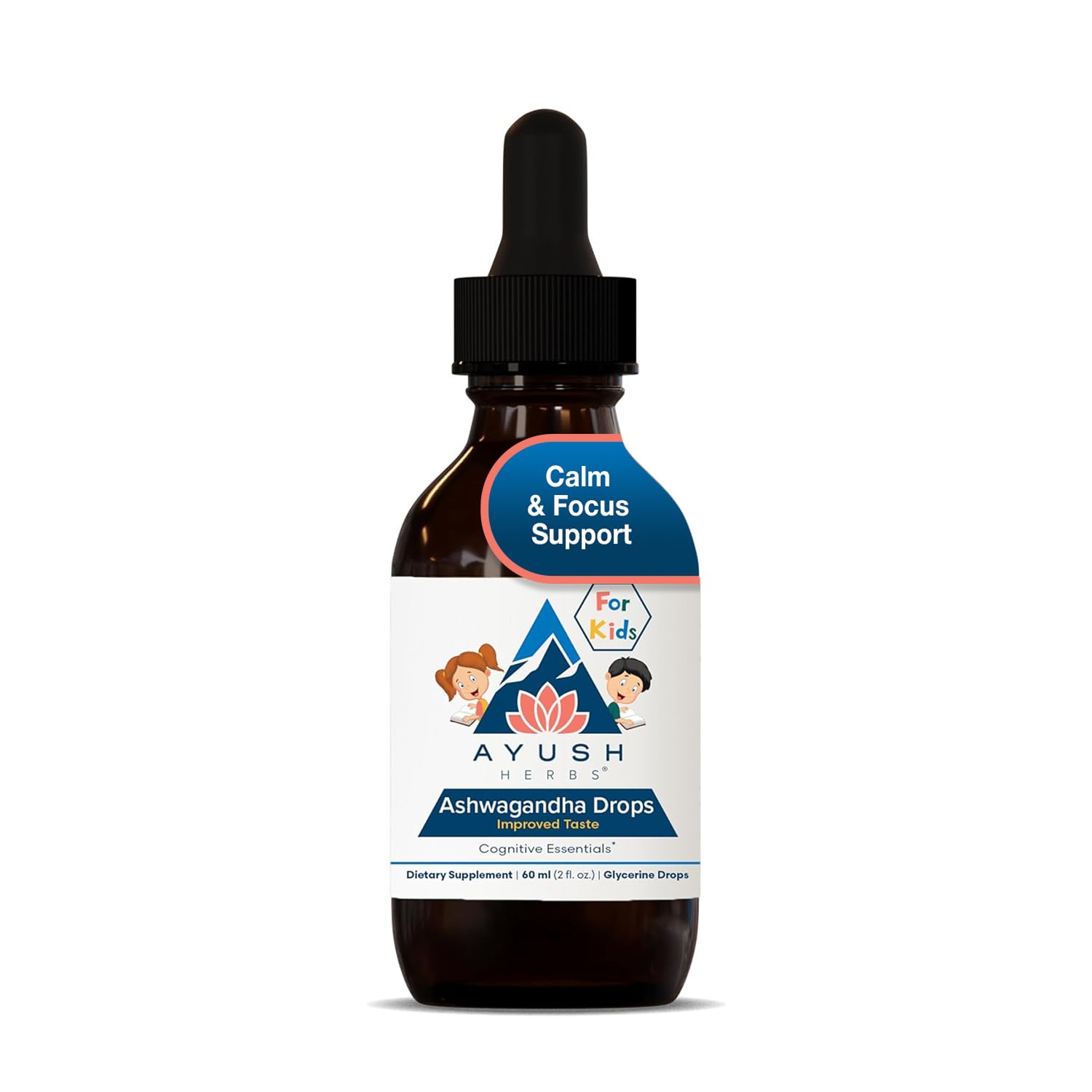 Ayush Herbs Ashwagandha σταγόνες για παιδιά & ενήλικες - Χωρίς αλκοόλ Ashwagandha σταγόνες, ηρεμώντας ημερήσιο συμπλήρωμα για την ηρεμία εστίαση με οργανική Ashwagandha, άρωμα λεμόνι - 2 Fl Oz (80 εξυπηρετούν)