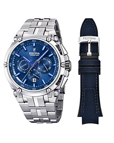 Preisvergleich Produktbild Festina Herren Chronograph Quarz Uhr mit Edelstahl Armband F20327 / 3