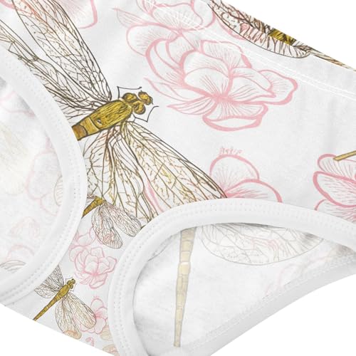 Dragonfly Pink Flowers Toddler Girls's Underwear 2T 202c13104