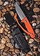 SCHNITZEL TRI - Outdoormesser mit Kydex-Scheide und Dangler Tragesystem - Bushcraft Jagdmesser Outdoor Messer Freizeitmesser Erwachsene (Orange)