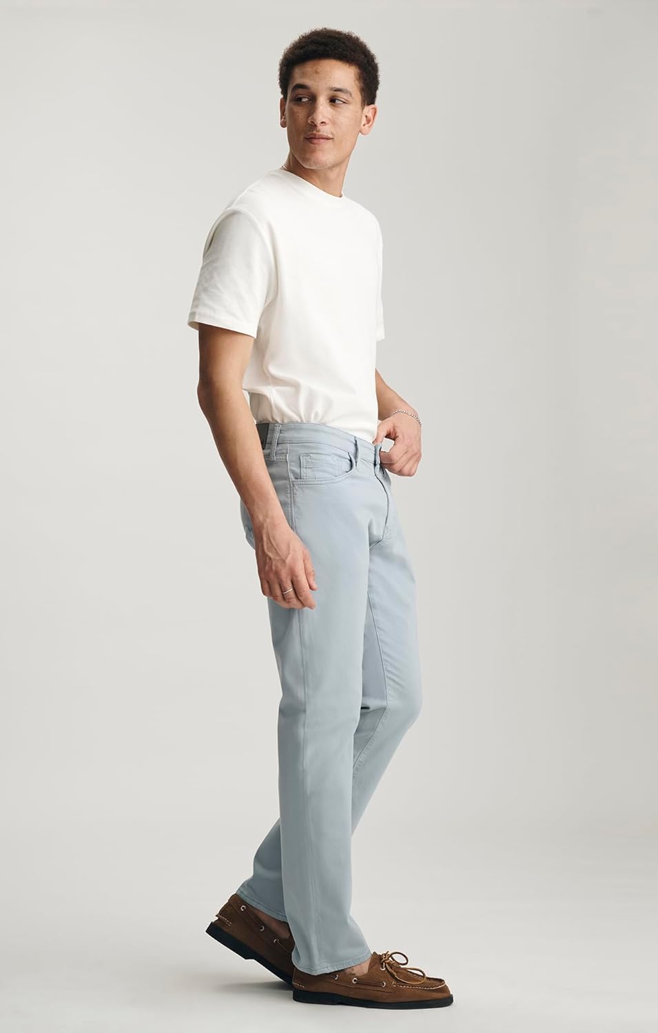Mavi Zach Men’s Jeans Regular Rise Straight Leg Jeans for Men, Stretch Designer Denim Pants, Jeans for Men