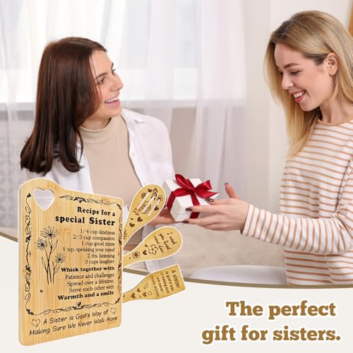 Set de tabla de cortar y utensilios de bambú para hermana miniatura 3