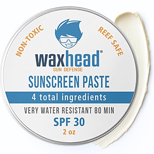 Waxhead Zinc Oxide SPF 30 Face & Nose - Mineral Sunscreen, Reef Safe Sunscreen Travel Size,...
