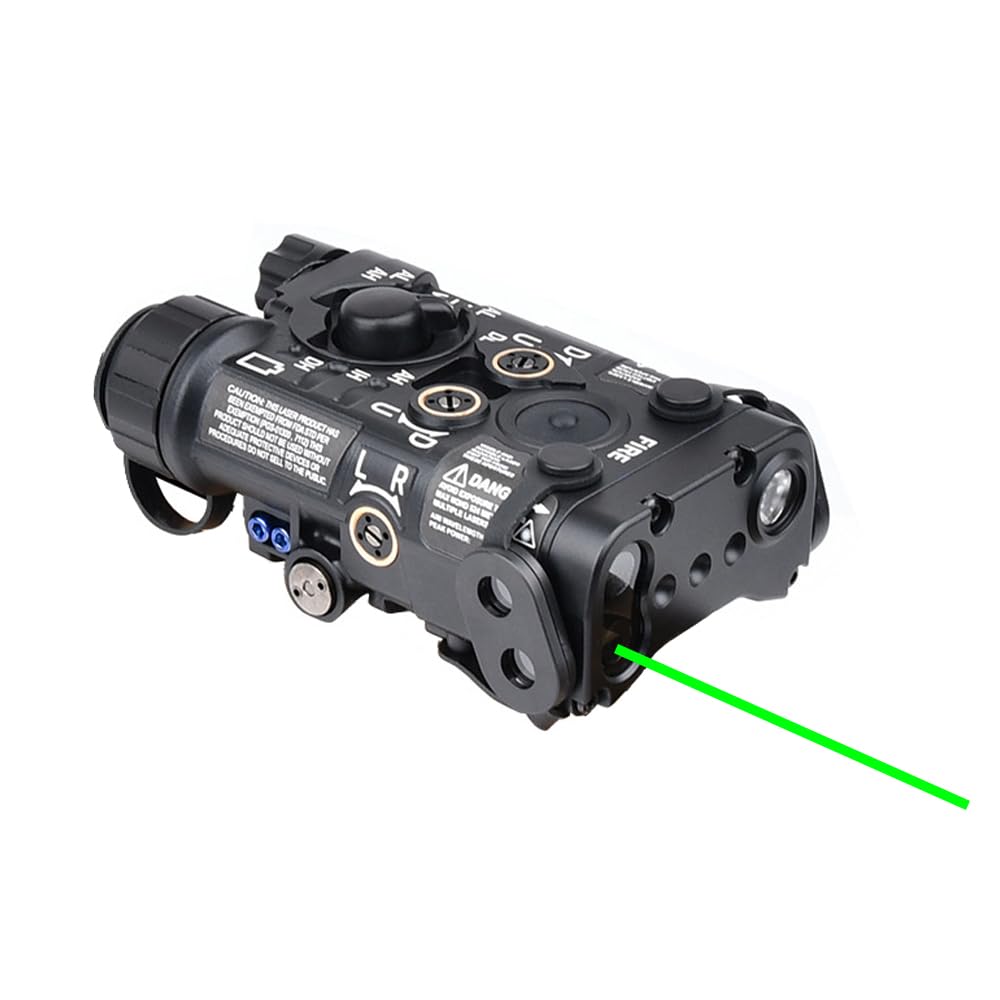 Metal L3-NL Box Aiming Laser Sights(with Red/Green/Blue Laser+IR Laser+White Light), and M600c Strong LED Flashlight, and Modular Dual Wire Remote Pressure Switch(SF+2.5 Plug) Combo,BK