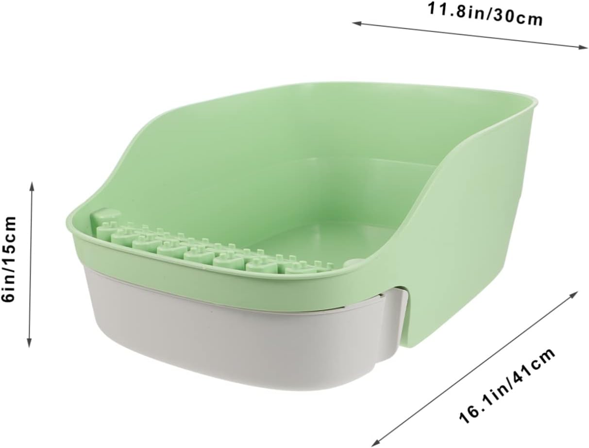 1set Cat Litter Tray High Sides and Shovel Spill Design for Easy Cleaning Suitable for Kittens and Dogs Avocado