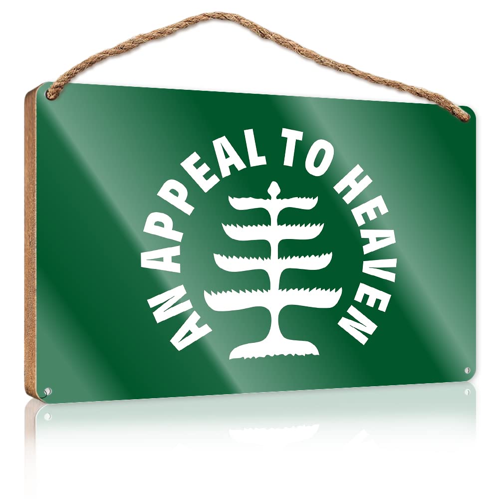 YYHLEH Hanging Decor Sign Funny Office Signs An Appeal To Heaven Wooden Sign(15X28CM)