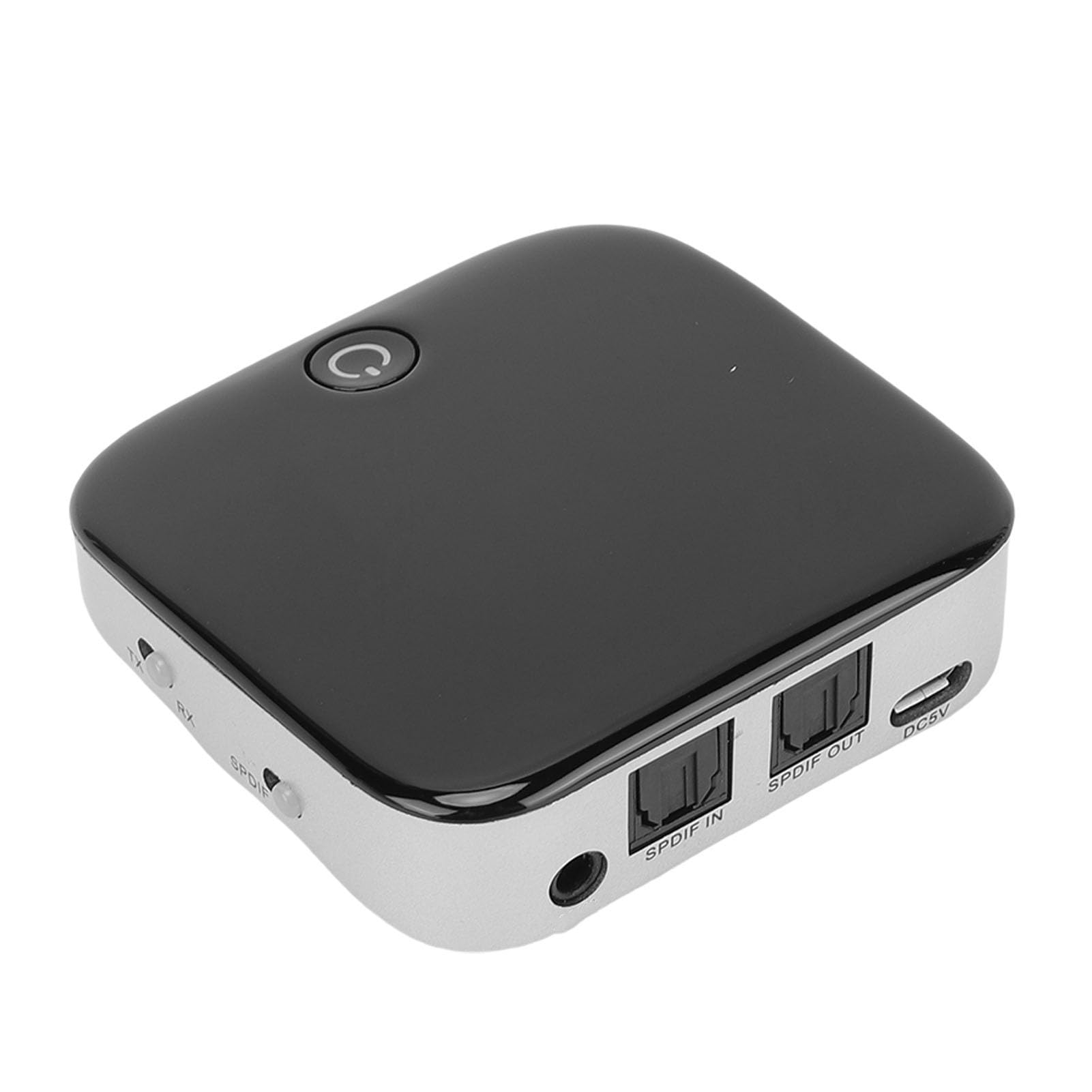 Luocute Adaptador para Avión, Receptor Transmisor 5.0 2 en 1 Admite 2 Auriculares Entrada Óptica Auxiliar de 3,5 Mm, para TV Vuelo Gimnasio