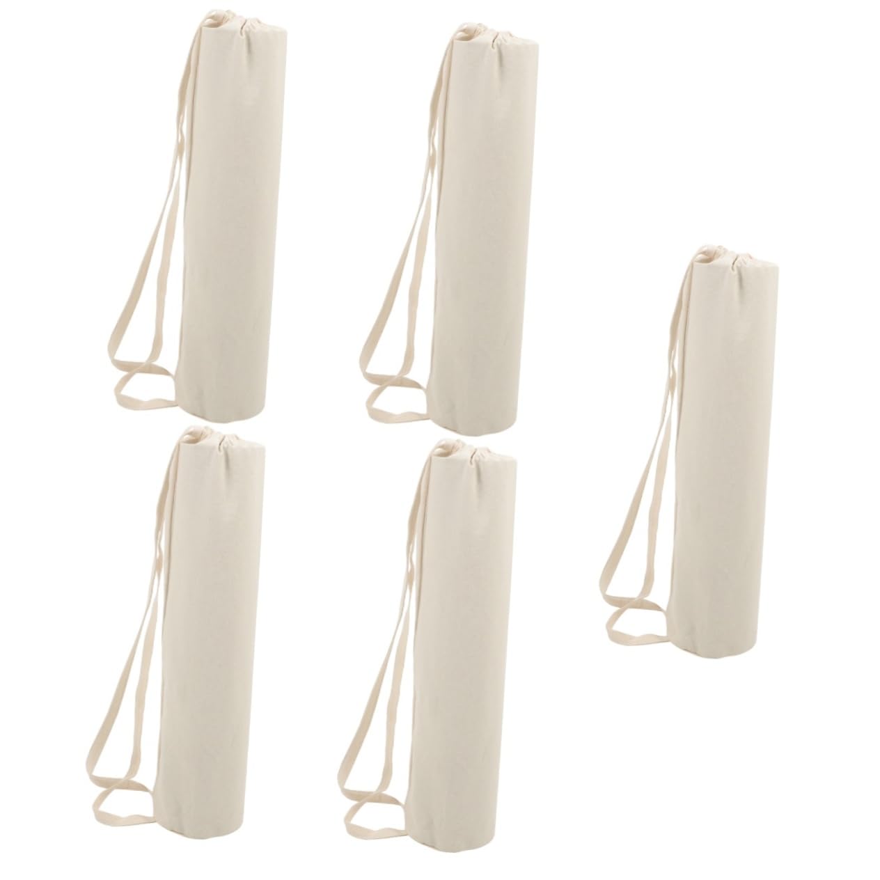 Toddmomy 5 Stück Yoga-aufbewahrung Tasche Joga Für Frauen Mattentasche Reise-yogamatte Faltbar Trainieren Yoga-fitnesstasche Schulter Über Nacht Träger Für Yogamatten Waschbar Weiß Stoff