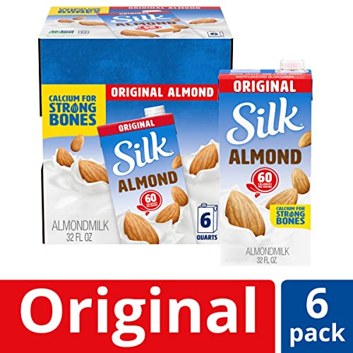 Silk Shelf-Stable Almond Milk, Original, Dairy-Free, Vegan, Non-Gmo Project Verified, 1 Quart (Pack Of 6) #TOP2