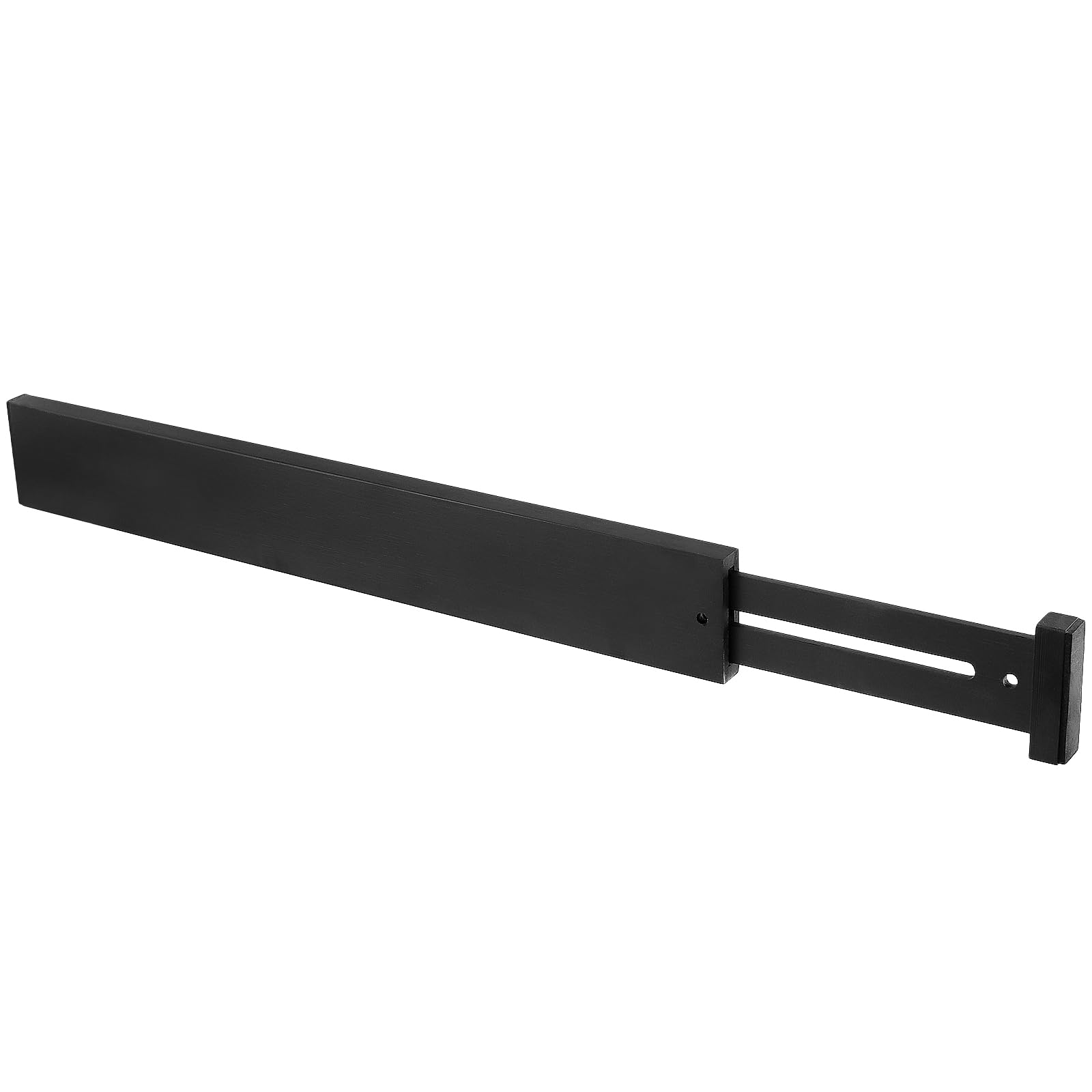 SINJEUN 6-częściowy zestaw separatorów do szuflad, regulowane, czarne, 43-56 cm, drewniane, bambusowe, organizer do szuflad, do kuchni, łazienki, sypialni