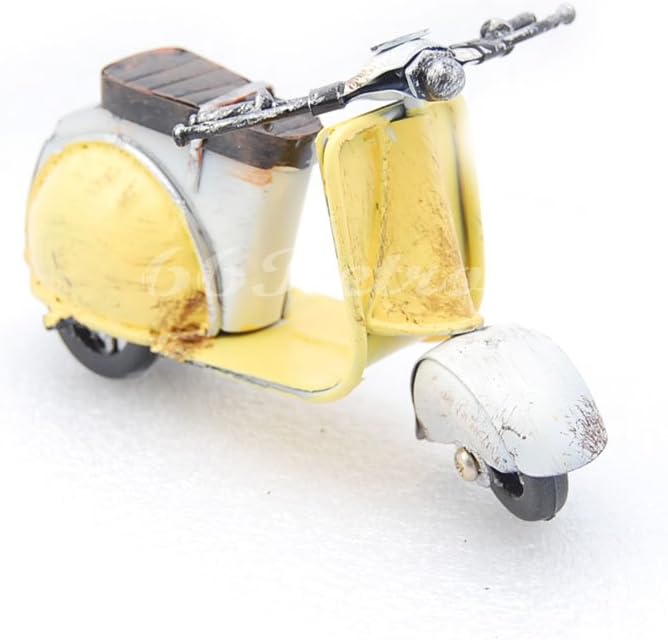 Mini Yellow Vespa Scooter, Metal Craft Model, 4.5" Long