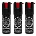 POLICE MAGNUM Pepper Spray 3 Black 1/2oz Flip Top Molded Keychain Security Self Defense Police Strength