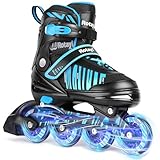 TaroKitc Inliner für Kinder Jugendliche und Damen/Herren, 4 Größen Verstellbare Inline Skates für Mädchen Jungen, Jugendliche Anfänger Inline Rollschuhe in den Größen 30–45