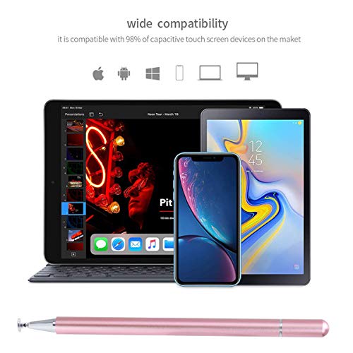 Capacitive Stylus Pen, High Sensitivity Pencil Magnetism Cover Cap for iPad Pro/iPad Mini/iPad Air/iPhone Series All Capacitive Touch Screens (Rose)