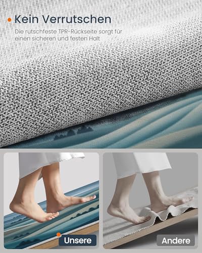 Paillasson lavable en machine 60x90cm au motif graphique de collines