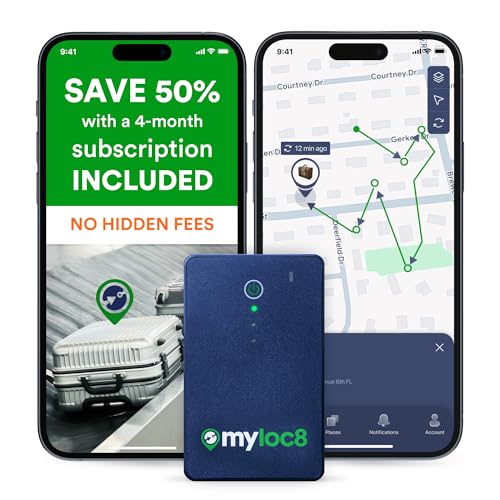 GPS Luggage Tracker for Suitcases TSA Approved, Android & iOS Compatible - Real-Time Tracking Device...