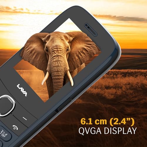 Image of Lava A7 Torch Dual Sim Keypad Mobile Phone (with Instant Slide Torch)| 2.4 inch Big Display | Powerful Battery Backup | Vibration Alert | Camera | Wireless FM & Bluetooth | Blue