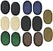 Produktbild alles-meine.de GmbH 2 STK. Wildleder - echtes Leder - Flicken - schwarz - 10 cm * 15,5 cm - oval - zum Aufnähen Aufnäher/Applikation XL Format