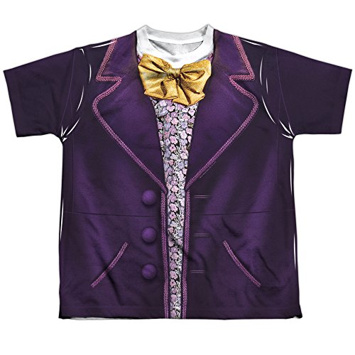 Trevco Youth: Willy Wonka and The Chocolate Factory- Wonka Costume Tee (Front/Back) Kids T-Shirt Size M