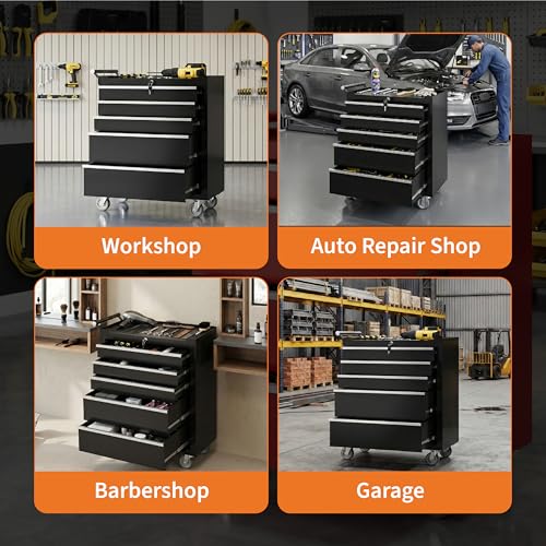 Garvee 5-Drawer Rolling Tool Cabinet